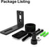 Sliding Barn Door Floor Guide Wall Mount Hardware Adjustable Stay Rollers, Smooth Wheels Flush Bottom Countersunk Holes Black 2 Pack...