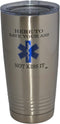 Rogue River Tactical Funny EMT EMS Here to Save 20 Oz. Travel Tumbler Mug Cup w/Lid PAramedic Joke Gag Gift...