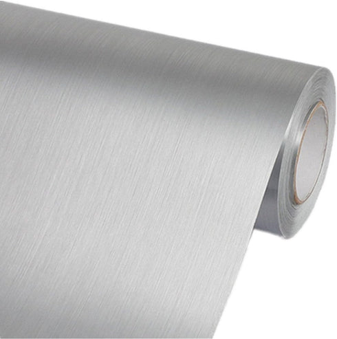 Amhao Peel and Stick Wallpaper Stainless Steel Sticker Paper Self Adhesive Vinyl Film for Backsplash Table Countertop 15.7inch by 78.7inch...