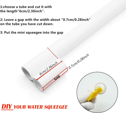 CARTINTS 2Pack DIY Car Water Blade Rubber Squeegee for Vinyl Window Wiper, Wallpaper Tool, Window Tint Film Applicator, Decal Sticker Tool for Hom...