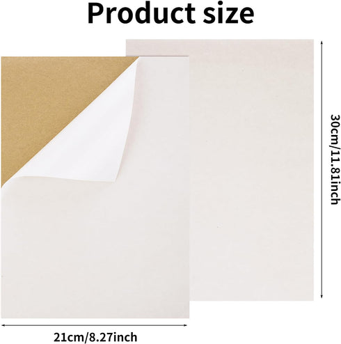 12 Sheets Velvet Felt Sheet 12"x 8" Self Adhesive Felt Fabric Square Sticky-Backed Drawer Liner for DIY Craft Sewing Projects(White)...