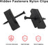 50Pcs Hidden Fasteners Clips for Deck Fastening, Black Nylon Plastic T Clips with Metal Screws for Composite Decking Boards Universal Deck Fastene...
