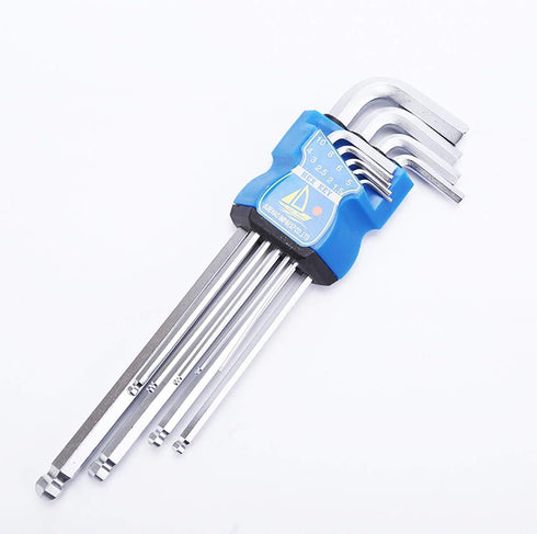 Extra Long Allen Key Set, Durable Hex Wrench Set, Spanner for Repairing/Assembling, Multifunctional Hand Tool/Daily Gadget, 9 PCS...