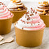 Coppetta 12-Ounce Dessert Cups, 50 Disposable Ice Cream Cups - Lids Sold Separately, Sturdy, Kraft Paper Frozen Yogurt Bowls, For Hot And Cold Foo...