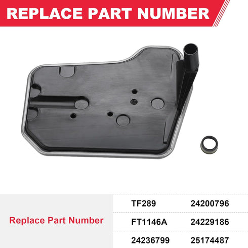 4l60e Automatic Transmission Filter Kit with Gasket Compatible with Buick Cadillac Chevy GMC Replaces# TF289...