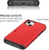 SAMONPOW Compatible with iPhone 13 Case with Card Holder Dual Layer Hybrid Wallet Case Heavy Duty Protection Shockproof 13 Case for Women Anti-Scr...