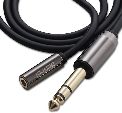 BENFEI 6.35mm (1/4 inch) Male to 3.5mm (1/8 inch) Female Stereo Audio Adapter Gold Plated, 3 Feet...