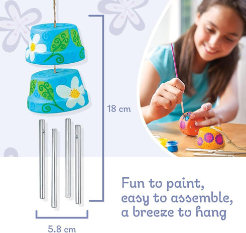 4M Make A Wind Chime Kit - Arts & Crafts Construct & Paint A Wind Powered Musical Chime DIY Gift for Kids, Boys & Girls...
