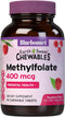 Bluebonnet Earth Sweet Cellular Active Methylfolate 400 mcg Chewable Tablets, 90 Count...