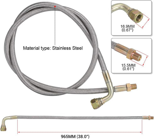 PTNHZ UNIVERSAL Turbo Oil Feed Line Oil Return Line Oil Drain Line Kit 1/8 NPT 4AN T3 T4 T3/T4 T04E T70 T66 T67 GT35 GT45...