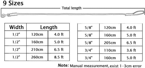 Leather Dog Leash - Training & Walking Braided Dog Leash - 5 ft by 1/2 in (160cm 1.2cm) - Latigo Leather Brown...