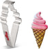 LILIAO Ice Cream Cookie Cutter for Summer - 1.9 x 4.5 inches - Stainless Steel...
