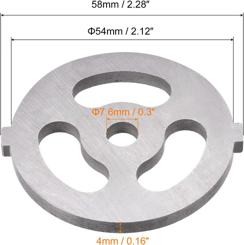 MECCANIXITY Meat Grinder Plate 7mmx54mm Iron Alloy Chopper for Grinders...