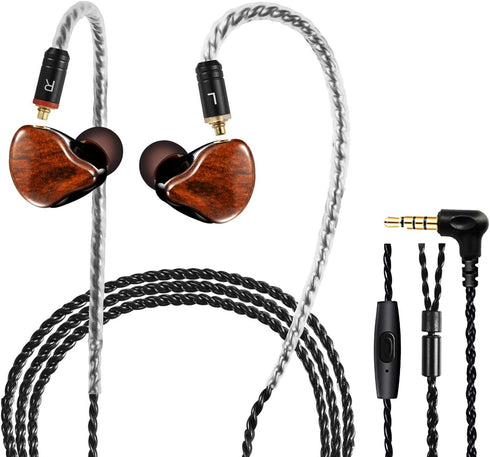 in Ear Monitor Headphones, HiFi Stereo IEM Earphones, Dynamic Dual Driver Wired Earbuds with Detachable Cable, Noise Canceling Headset for Singers...