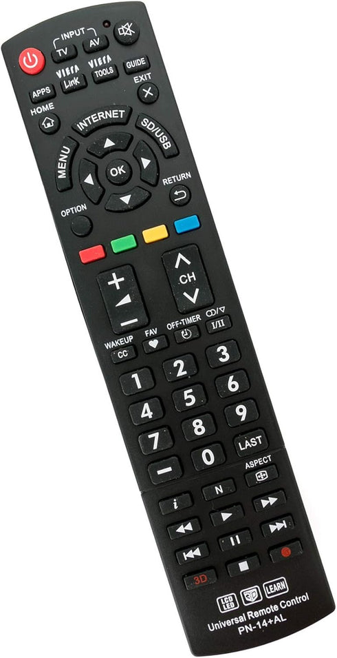 Universal Replacement Remote fit for Panasonic TV PN-14L PN-14 PN-14+AL EUR7627Z20 N2QAYB000486 N2QAYB000837 N2QAYB000926 N2QAYB000221 N2QAYB00070...