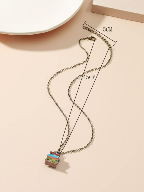 Classic Stack of Books Drop Dangle Earrings Librarian Teacher Easy Hook Clay for Women Creative Novel Teach Graduation Jewelry...