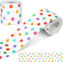 Zonon 65 Feet Bulletin Board Border Decorative Straight Wavy Rolled Border Trim Borders Classroom Back to School Decor(Pastel Polka Dots)...