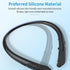 Bluetooth Headset, 2024 Upgraded Wireless Neckband Bluetooth Headphones - Retractable Earbuds, Long Playtime, Noise Cancelling Stereo Earphones wi...
