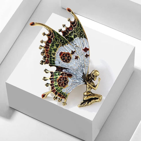 Colorful Rhinestone Butterfly Brooch Pin,Enamel Insect Butterfly Suit Pin Crystal Big Butterfly Angel Lapel Pin Jewelry for Women Girls...