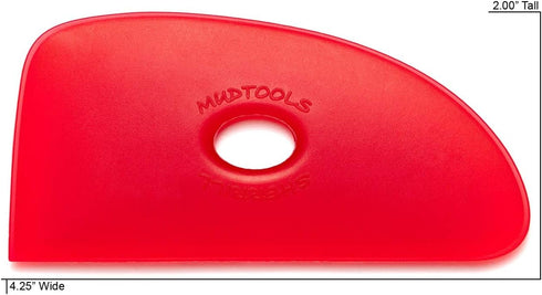 Mudtools Polymer Rib Red Size 4 Very Soft - Triple Radius - Ceramics, Pottery, Clay - R4...