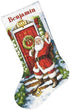 Dimensions Gold Collection Counted Cross Stitch 'Welcome Santa' Personalized Christmas Stocking Kit, 18 Count White Aida, 16''...