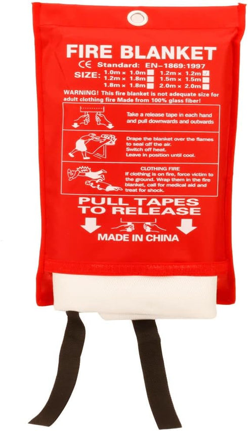 Fire Blanket Fiberglass Fire Emergency Blanket Suppression Blanket Flame Retardant Blanket Emergency Survival Safety Cover for Kitchen Home House ...