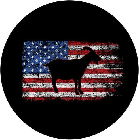 Goat American Flag Vintage Farm Farming Goats PopSockets Grip and Stand for Phones and Tablets...