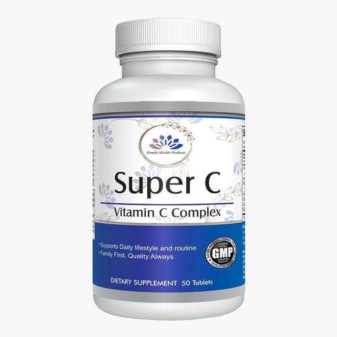 Super C Vitamin C Complex – High Potency Antioxidant Protection for Health & Immune Function with Rose HIPS – 50 Tablets, 30 Days Serving, 1000 mg...