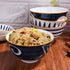 Japanese Rice Bowl Set of 4 Ceramic Sushi Bowls for Soup Oats...