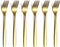 Berglander Gold Tea Fork, Stainless Steel Cake Fork Dessert Fork With Titanium Gold Plating 6.5 Inches Forks Pack of 6...