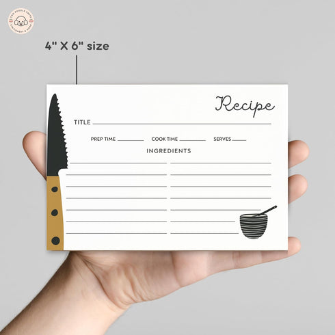 40 Recipe Cards for Recipe Box Boho Kitchen Recipe Cards in 3 Designs, Recipe Cards for Weddings or Bridal Showers, New Homeowner Gift...