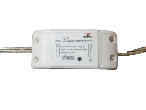 Ironsmith Lighting in-line Smart Switch - Effortless Home Automation for Lights and Appliances with Voice Control, Smartphone Compatibility, and E...