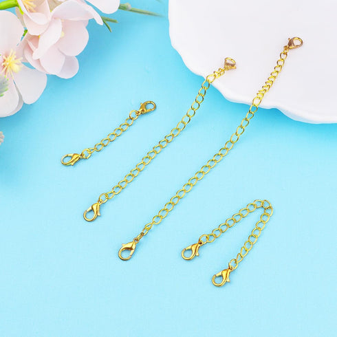 10 Pcs Chain Extenders for Necklaces, 5 Different Extender Chain Set, Necklace Extender Bracelet Extender for Jewelry Necklace, Bracelet and Ankle...