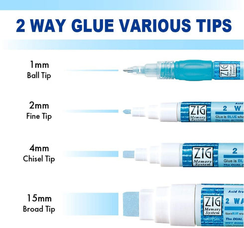 Zig MSB10M1P Memory System Two Way Glue Pen, Carded, Squeeze and Roll...