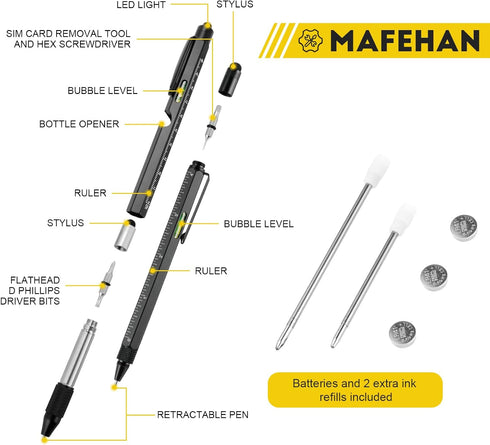 Father's Day Gifts from Daughter Son Wife, 9 in 1 Multitool Pen, Gifts for Men Who Have Everything, Unique Gifts for Dad from Daughter Son, Dad Gi...