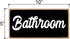 Honey Dew Gifts Black Bathroom 10 inch by 5 inch Hanging Wall Art, Decorative Wood Sign Home or Office Bathroom Door Decor, 75448...