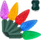 C6 Bulbs Christmas Lights with Built-in Timer - 50 LED 16.4ft Strawberry Battery String Light for Outdoor, Indoor - Christmas Lighting Wreath, Gar...