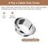 uxcell 4Pcs Cable Hole Cover, 1 inch(25mm) ABS Office Desk Cable Wire Cord Grommet Cable Cord Organizer for Office Desktop Wire, Silver...