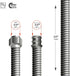 Flextron FTWC-S34-24F 24" Corrugated Connector for Water Heater with 3/4" Fip and 3/4" Pex Ends, Stainless Steel...