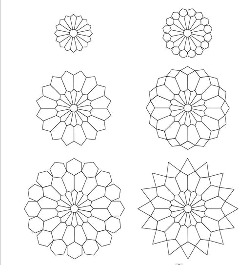 HONEYSEW 300PCS Paper Piecing Shapes Acrylic Quilt Templates Quilting Patchwork Piecing Craft for Sewing...