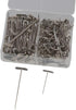 150Pcs T Pins, 1&2 Inch Sewing Pins Long Straight Pins for Foam Head with Box, Stainless Steel Wig Pins for Wigs, T Pins for Knitting Sewing, Quil...