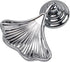 Antrader Ginkgo Leaf Shape Knob Handles,6Pcs Bright Silver Drop Pendant Pull Handle, Zinc Alloy Drawer Handle,Single Hole Cabinet Furniture Pulls...