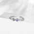 Aurora Tears Dainty Heart Flower Bow Star Moon Ring for Women - 925 Sterling Silver Eternity Stackable Engagement Simple Crystal Moonstone Thin Ba...