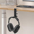 Headphone Stand Hanger Holder,Under Desk Alloy Headset Stand with Universal Fit for Gaming PC Accessories,Under Desk Clamp Hook Mount - Black...