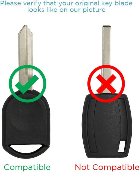 Keyless2Go Replacement for New Uncut 80 Bit Transponder Ignition Car Key H92 H84 H85 (2 Pack)...