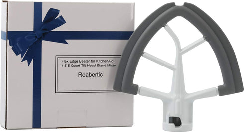Flex Edge Beater for KitchenAid Mixer, 4.5-5 Quart Flat Beater Paddle with Scraper, 4.5-5 QT Tilt-Head Flex Attachment...