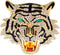 Rhinestone Roaring Tiger Brooch Women Men Crystal Enamel Tiger Head Brooch Pin For Party...