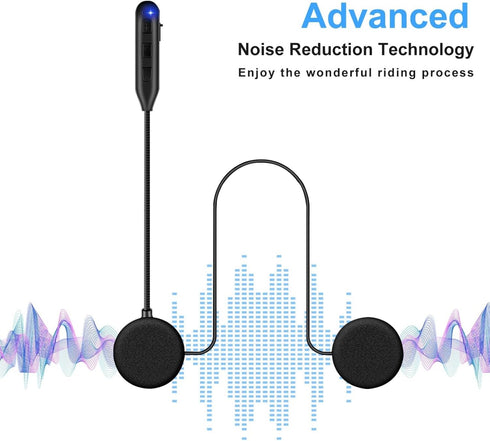 Motorcycle Helmet Speakers Headphones with Good Sound,Loud,Long-Lasting,Large Button for Gloves,Fast and Stable Connection,Answer Automatically,Vo...
