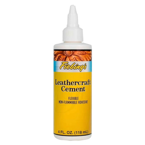 Fiebing's Leathercraft Cement - 4 oz Leather Glue Adhesive - Quick Drying, High Strength, Flexible, Permanent Bonding Leather Repair for Jackets, ...