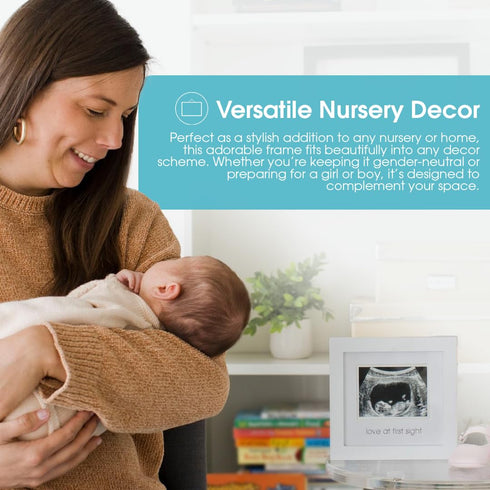 Pearhead Love at First Sight Sonogram Picture Frame, Gender Neutral Ultrasound Keepsake, Ideal Pregnancy Gift, Baby Shower and Nursery Decor, 4”x3...